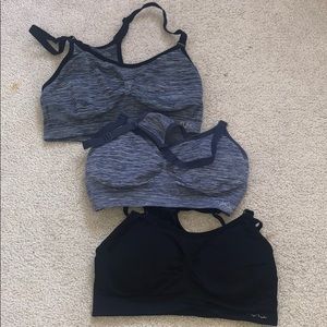 3 pack sports bras with removal pads